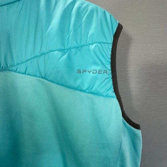 Spyder Vest Womens XL Blue Full Zip Chris Davenport Nylon Shell Puffer Jacket - Picture 11 of 13